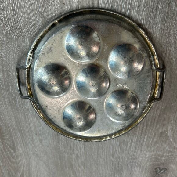 Vintage Escargot Tray- mini- decor vanity silver toned tray France unique - Picture 5 of 5